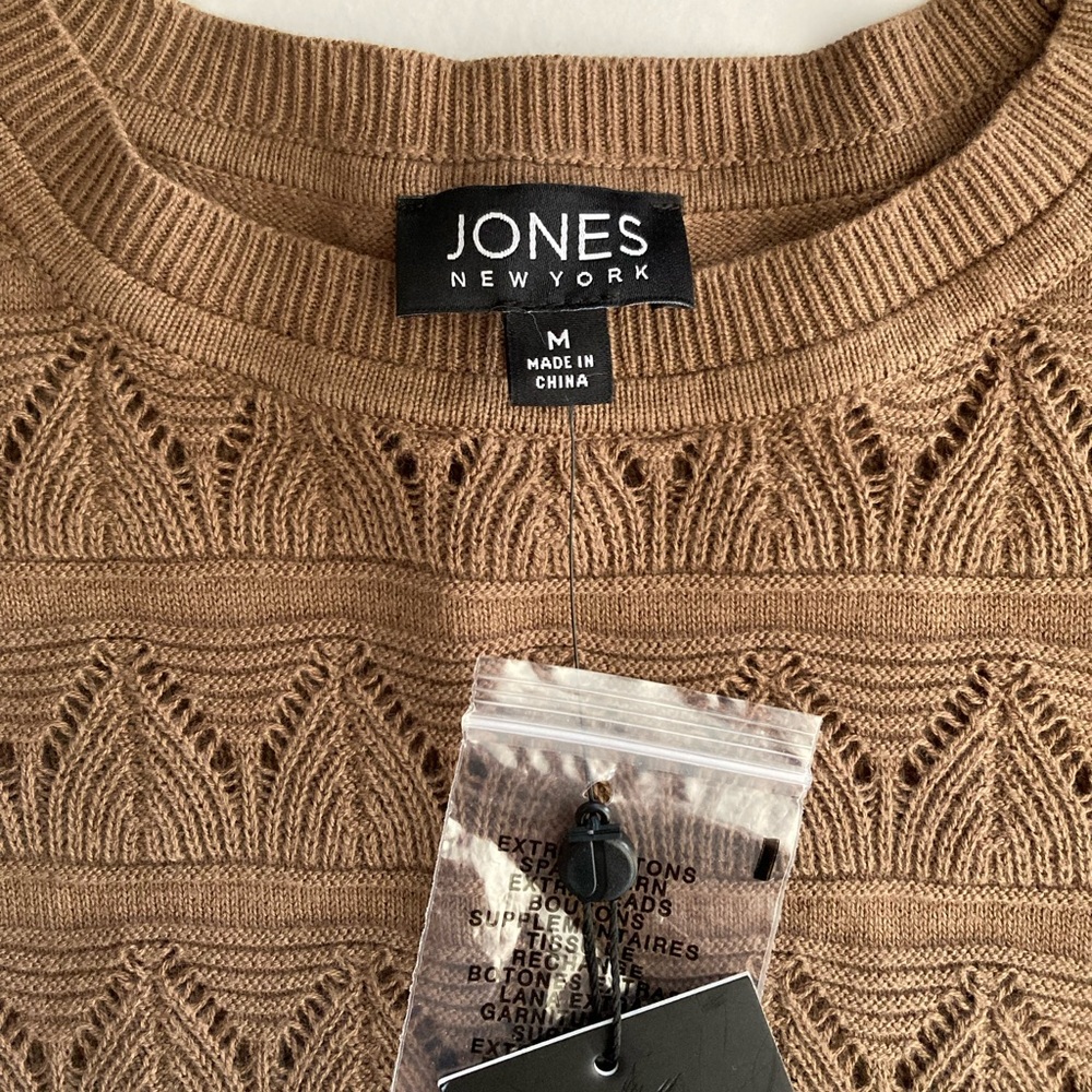 Jones New York | NWT Women’s Dolman Sleeve Pointelle Pullover Sweater Blouse - Picture 6 of 8